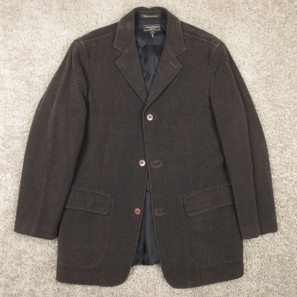Tommy Bahama Jacket Men Small Brown Island Soft Blazer Sport Coat Italian Fabric